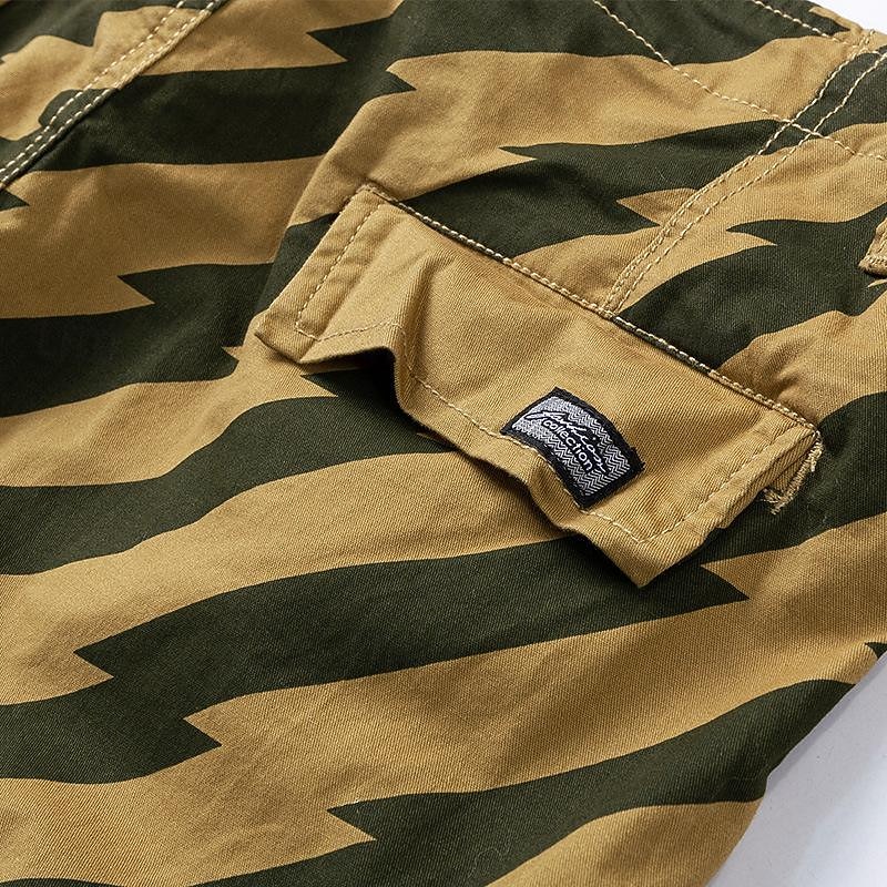 Herre Taktiske shorts Cargoshorts Shorts Knapper Multi lomme Stripe Anvendelig Knelengde utendørs Daglig Camping & Vandring Mote Klassisk Svart Militærgrønn 2025 - $35.99 –P9