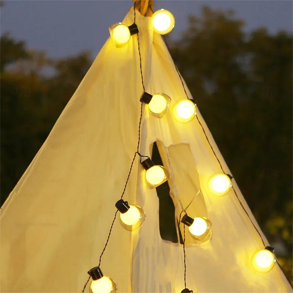stringa di luce solare led globo solare ghirlanda g50 luci della stringa lampadina da campeggio luce solare esterna impermeabile decorazione del giardino luci per del 2025 a $22.99 –P1