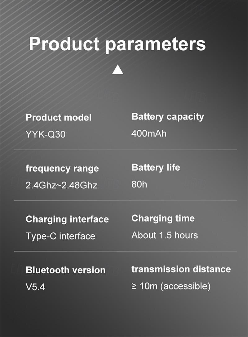 2025年 TWS ヘッドセット フルカラータッチスクリーン Bluetooth ヘッドセット ANC ノイズ減少 LCD スマートスクリーン ヘッドフォン スポーツヘッドセット  コレクション – $36.99 –P15