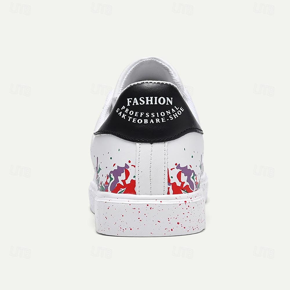 baskets blanches décontractées pour hommes avec un design coloré - chaussures basses à lacets confortables et à la mode de 2025 ? $36.99 -P3