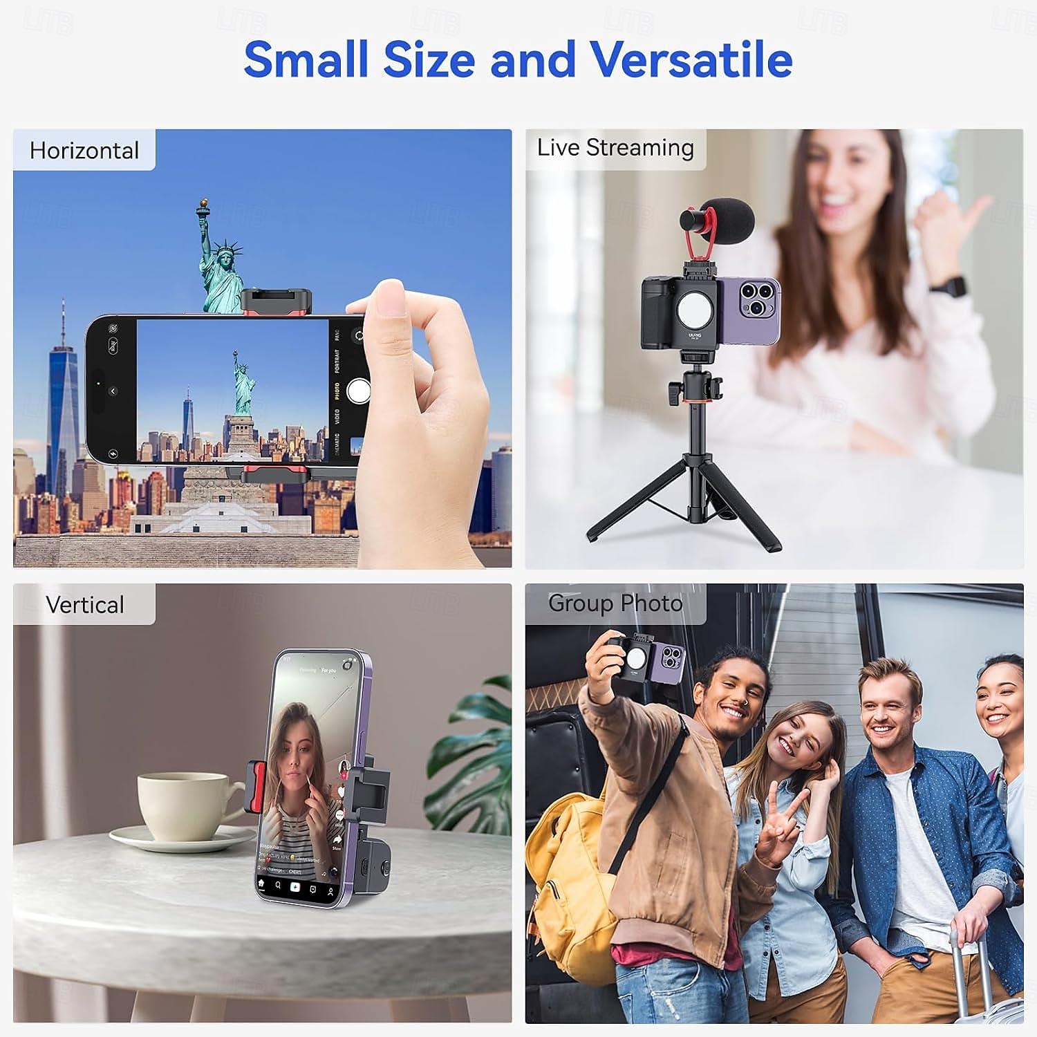 PH-14 Fill Light, Wireless Bluetooth Remote Control Three-Gear Adjustable Selfie Light, Smartphone Camera Shutter Handle Grip Detachable for iPhone Samsung Google OnePlus Phones Video/Photo Shooting 2025 - $48.99 –P3