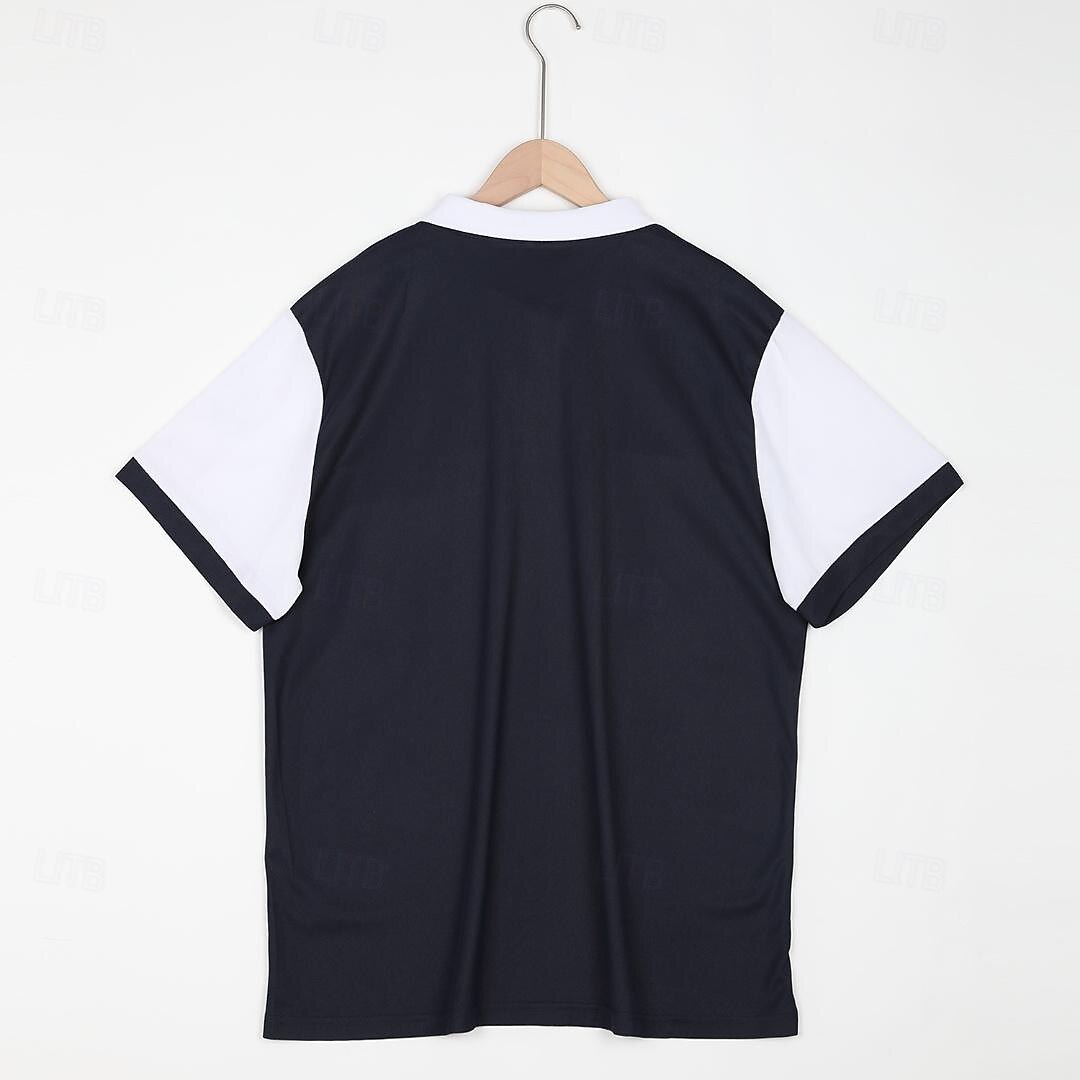 Homens Camiseta Polo Camisa de golfe Casual Feriado gola pólo com nervuras Manga Curta Moda Básico Bloco de cor Riscas Clássico Verão Normal Branco Amarelo Vinho Azul Marinho Azul Céu Camiseta Polo de 2025 por $22.99 –P3