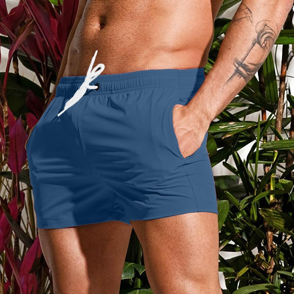 Voor heren Lange zwembroeken Zwemshorts Boardshorts Trekkoord Elastische taille Effen Comfort Sneldrogend Korte Strand Feestdagen Weekend Modieus Casual Marineblauw Micro-elastisch 2026 - $12.49 –P10