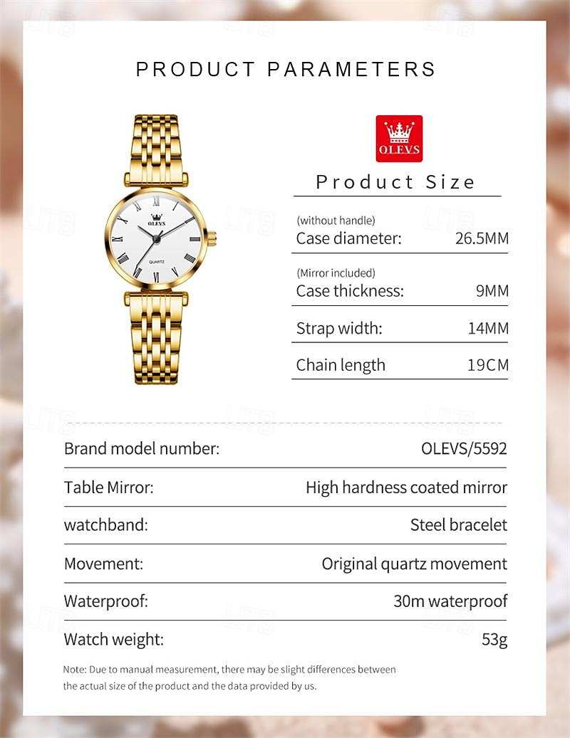 New Olevs Olevs Brand Fashion Women'S Quartz Watch Simple Fashion Trend Travel Sports Leisure Waterproof Steel Belt Women'S Wristwatch 2025 - $28.99 –P6