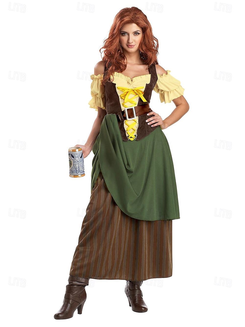 Oktoberfest Mekot dirndl Dirndl pusero baijerilainen impi Saksa München Niityt Naisten Perinteinen tyyli kangas 2025 - $51.99 –P1
