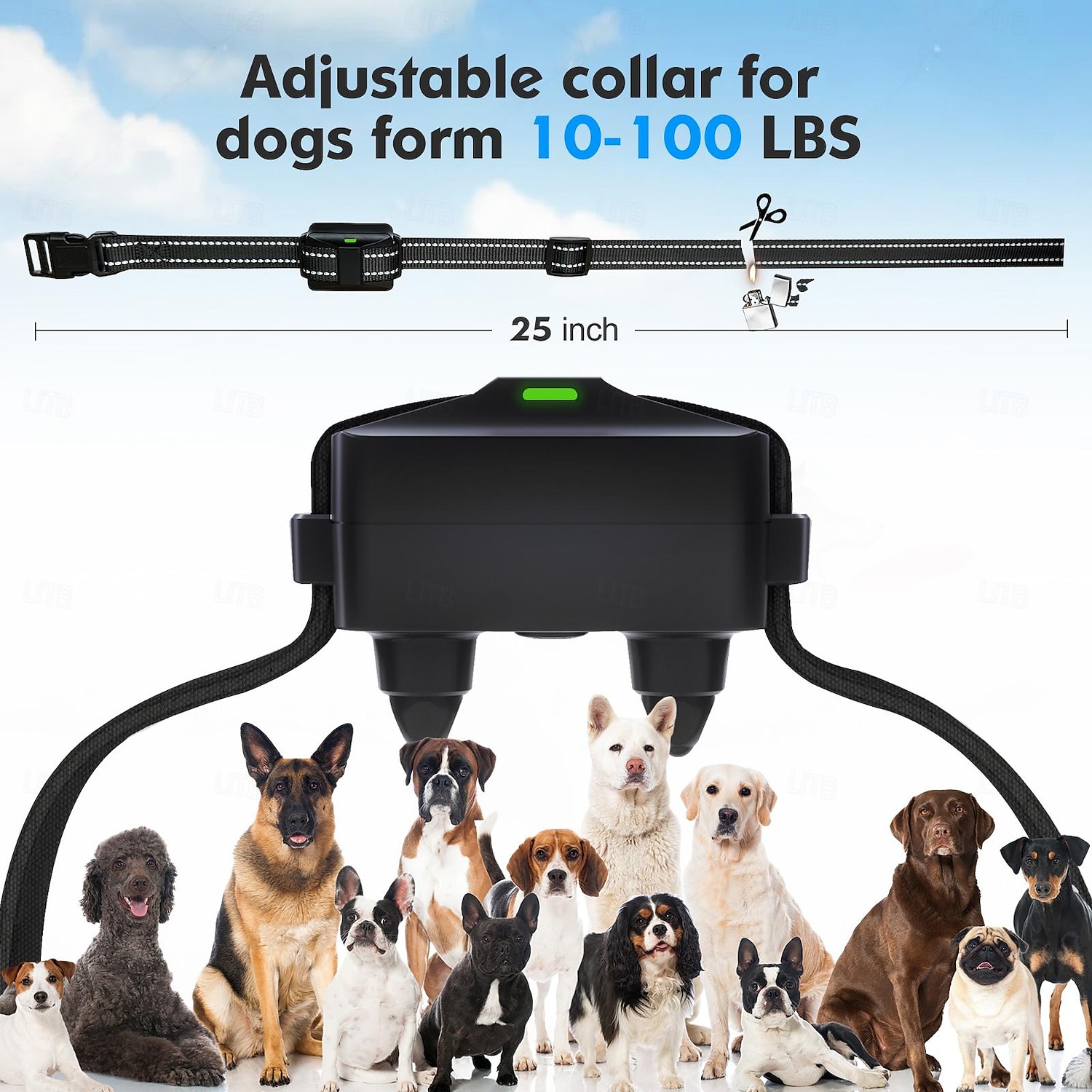 3300Ft Dog Training Collar LCD Battery Display with Remote Rechargeable Waterproof E Collar with Beep Vibration Shock High Quality 2025 - $51.99 –P7