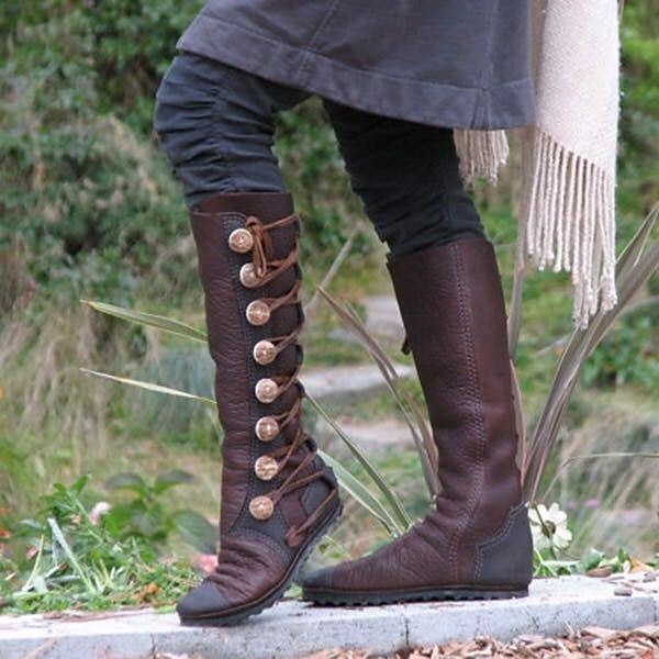 Středověké Renesanční Boty Ren Faire Viking Křižák Dámské Pirát Steampunk předvečer Všech svatých Karneval Plesová maškaráda Večírek LARP Ren Faire Dospělé Boty 2025 - $46.99 –P6