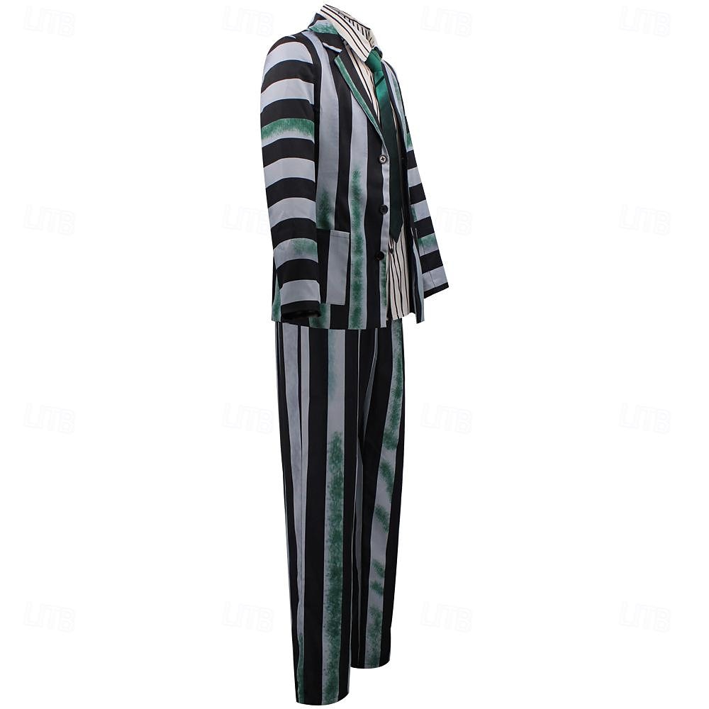 Beetlejuice 2 Horrorfilm Käfersaft Anzüge & Blazer Erwachsene Herren Cosplay-Kostüm Party / Abend Karneval Einfaches Karnevalskostüm 2025 - $88.99 –P3