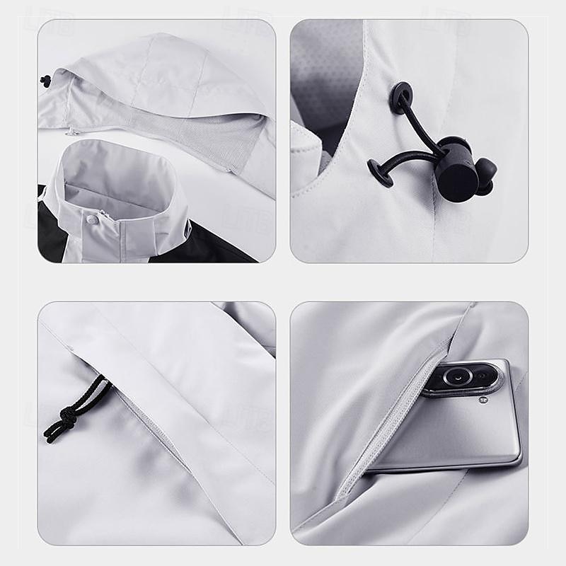 Hombre Chaqueta de Esquí Al aire libre Bloque de color Impermeable Resistente al Viento Sudadera abrigo de nieve Abrigo de esquí Viaje Negro Naranja Caqui Verde claro 2025 - $39.99 –P5