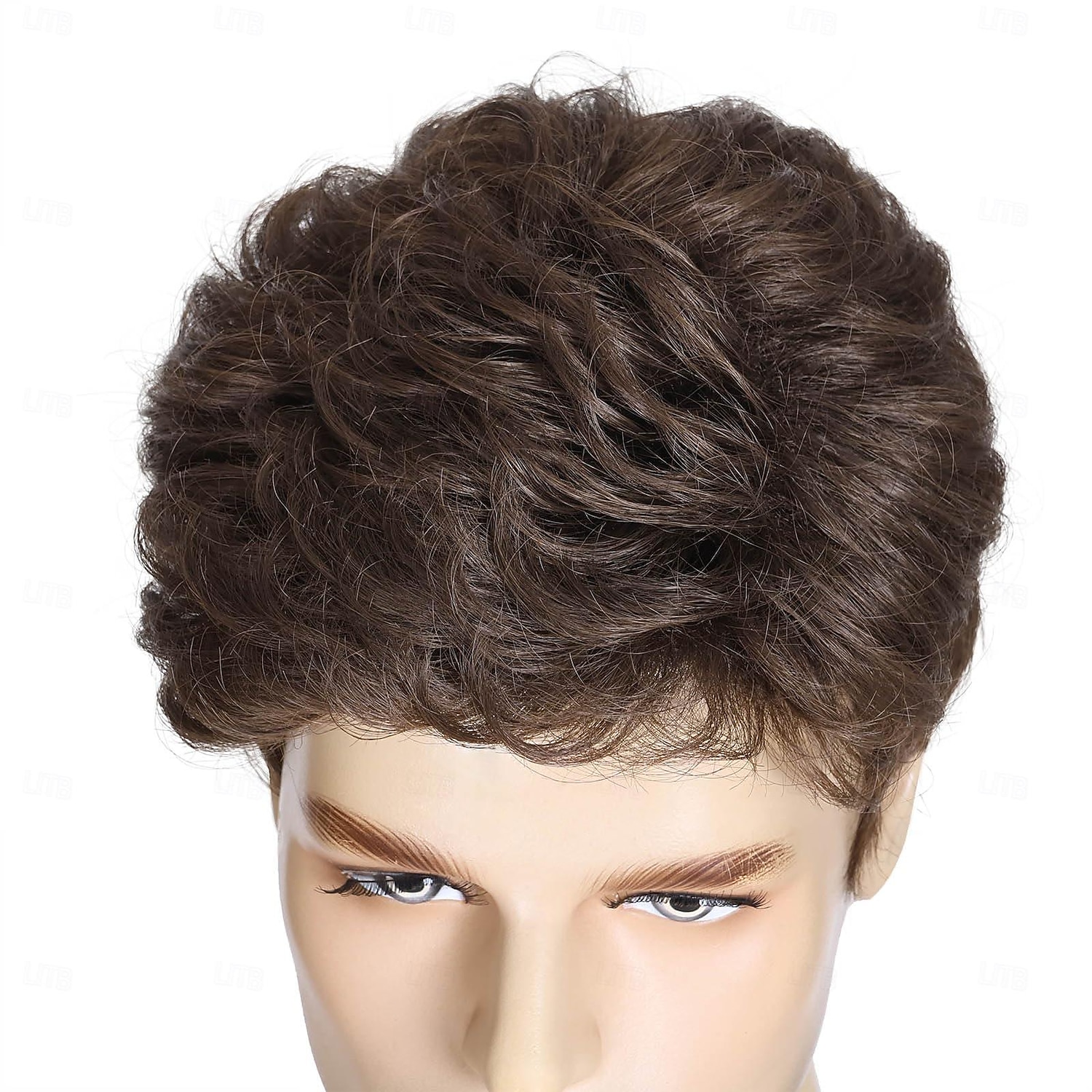 parrucca marrone da uomo, parrucche marroni corte per uomo parrucca soffice a strati naturali parrucche quotidiane per ragazzi maschili con capelli sintetici realistici per Halloween del 2025 a $19.49 –P5