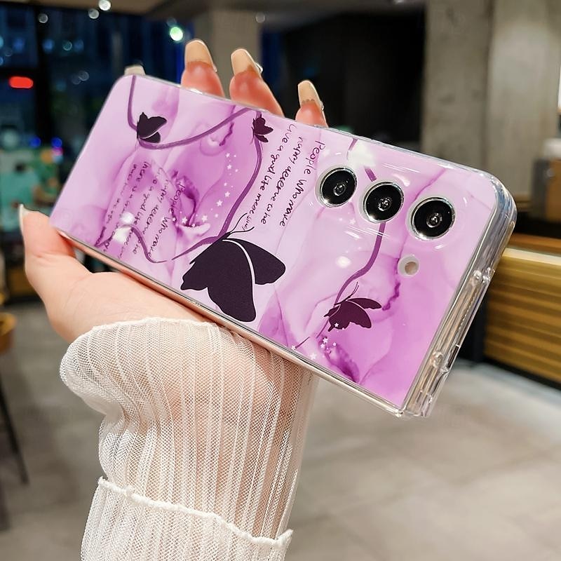 телефон Кейс для Назначение SSamsung Galaxy Z-сгиб 6 Z Fold 5 Z Fold 4 Z Fold 3 Кейс на заднюю панель Ультратонкий Защита от удара Бабочка ТПУ 2025 - $18.99 –P7