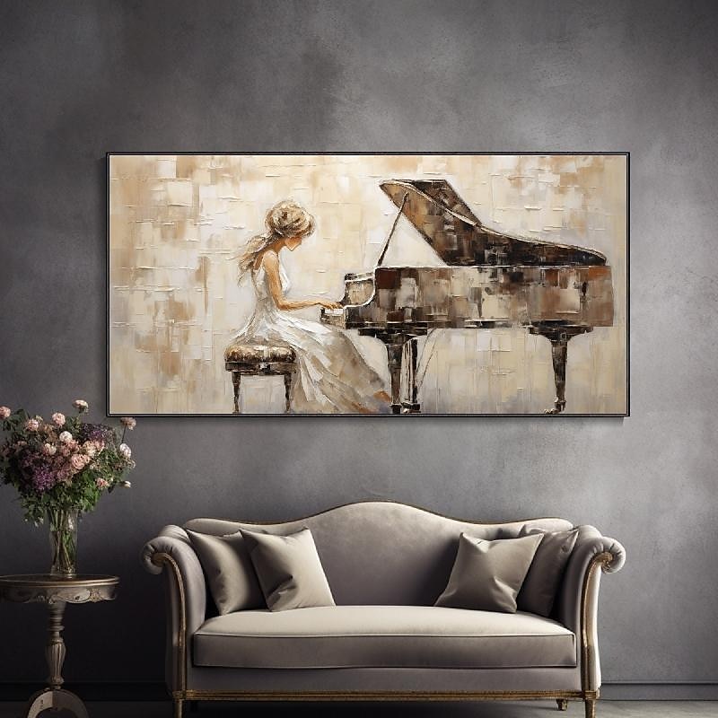 pittura a olio astratta per pianoforte fatta a mano su tela di arte della parete pianoforte pittura di arte arte della parete pciture per i musicisti pianista pittura a olio di opere d'arte pianoforte del 2026 a $87.99 –P5