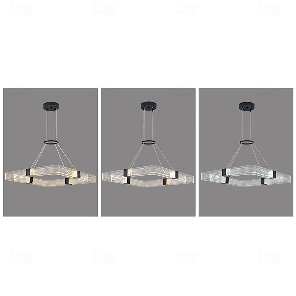 LED Pendant Light Dimmable 40/50cm 1-Light Square Line Design Island Design Copper Geometrical Contemporary Modern Dining Room Cafes 110-240V 2025 - $499.99 –P9