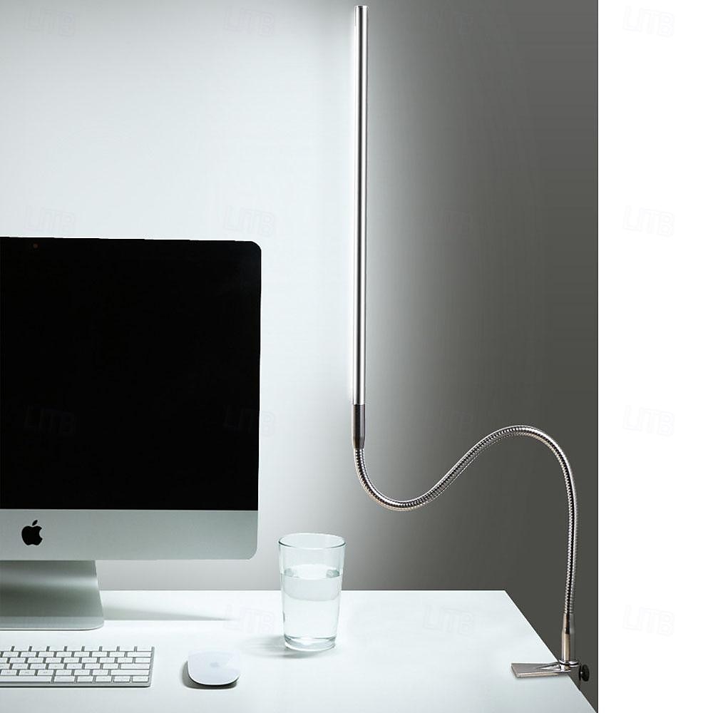 مصباح مكتب LED مع مشبك، تشغيل يعمل بالطاقة USB، مصباح مكتب يعمل باللمس، مشبك قابل للتعديل، حديث معاصر لغرفة النوم/غرفة الدراسة/المكتب المعدني 2025 - $65.99 –P3
