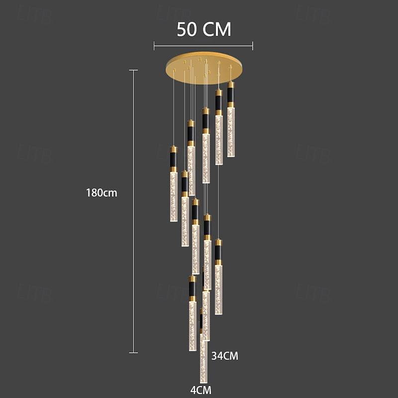 lampada a sospensione a led dimmerabile 35/84/50cm 3//5/8/10/12/15/18-luce lampadari di cristallo ingresso incasso plafoniera design cluster soggiorno bancone bar 85-265v dimmerabile solo con del 2025 a $168.99 –P6
