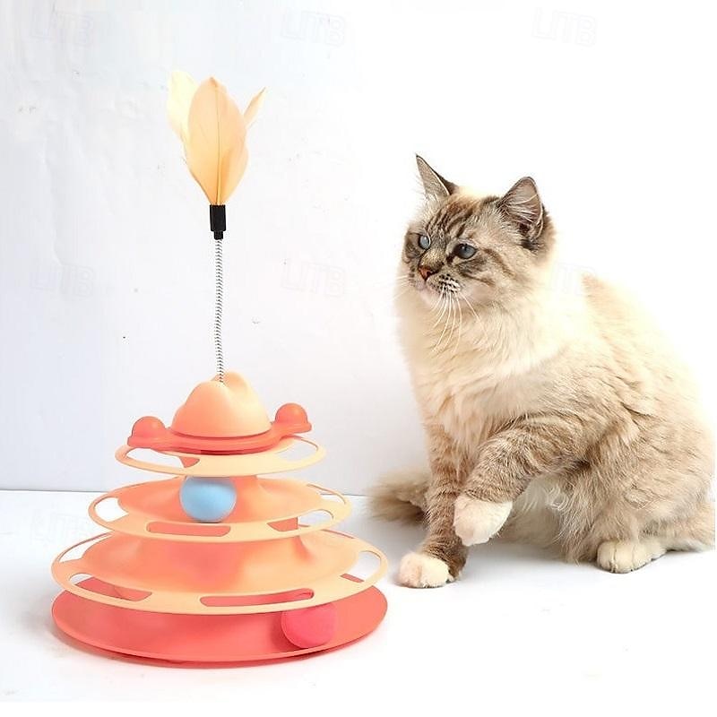 Balle Jouet à Plumes Jouet interactif Les tunnels Jouet de grincement avec Durable Automatique Exercice pour animaux de compagnie Relâcher la pression Dressage d'animaux pour Chat Intérieur Jeu de 2025 ? $15.49 –P7