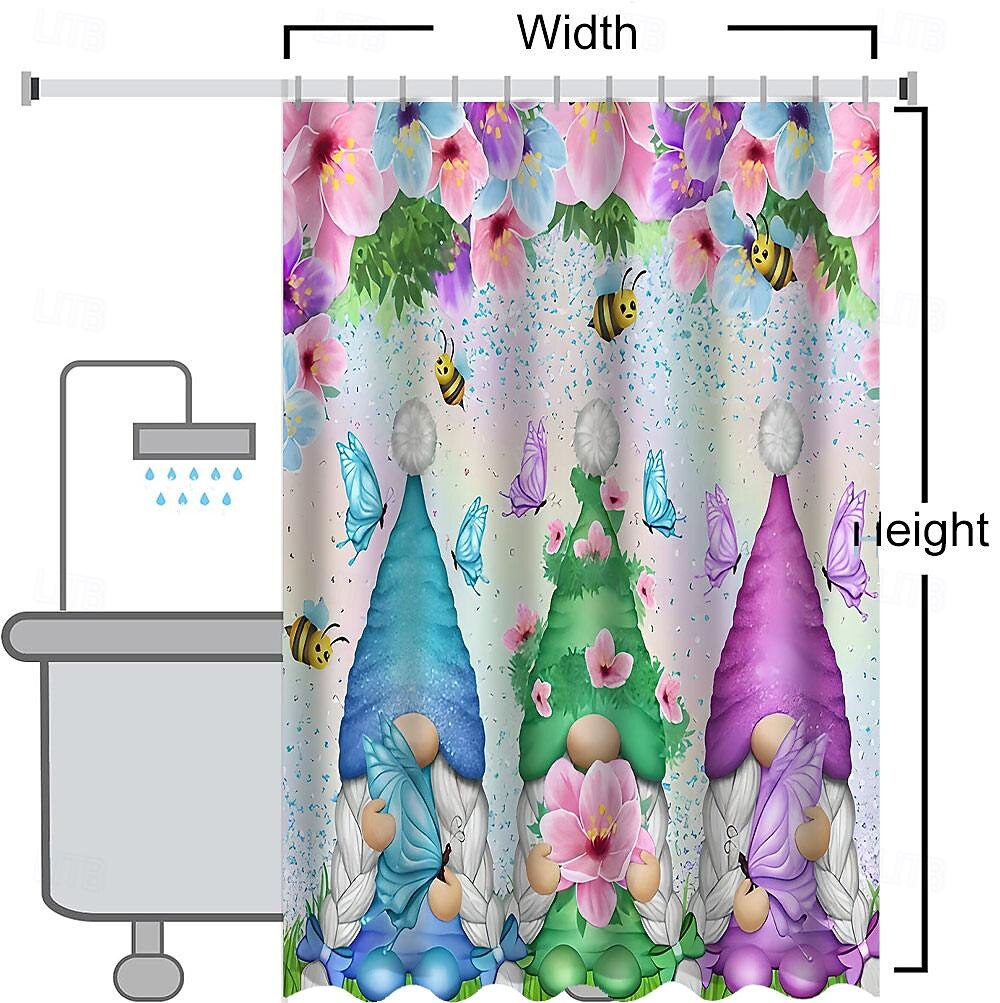 Plant Series Waterproof Shower Curtain 180cm*180cm(70"*70") Botanical Bathroom Decor Mildew Resistant Polyester Fabric for Bath Tub Shower 2025 - $23.99 –P1