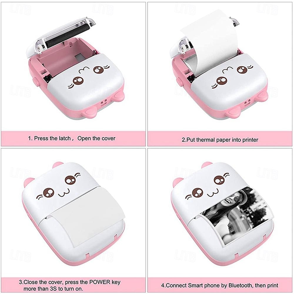 Mini Portable Pocket Mobile Thermal Printer Smart Inkless Printing Stickers Label Photo Wireless Bluetooth Printer 2025 - $33.99 –P17