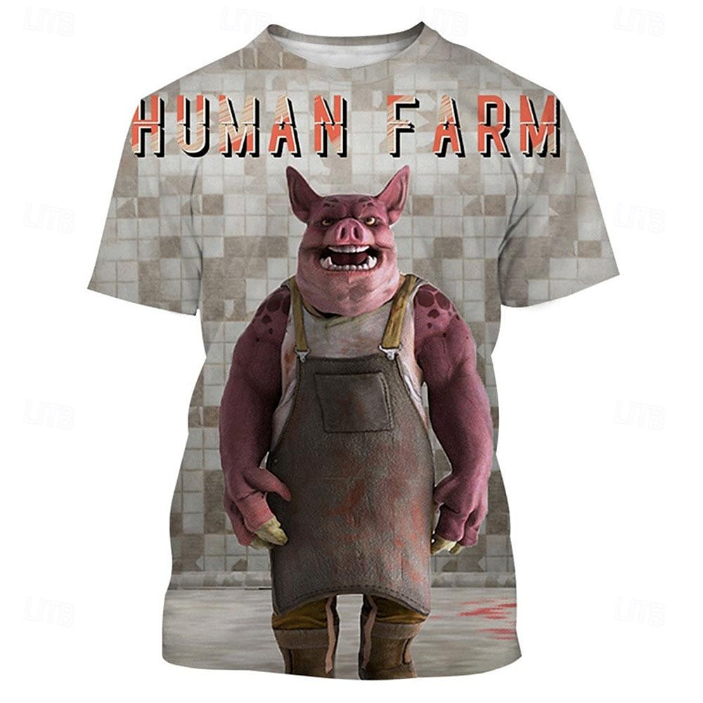 Koszulkowy Zwierzę 3D Graficzny Na Dla par Męskie Damskie Dla dorosłych Halloween Karnawał Bal maskowy Druk 3D Ulica Codzienne 2025 - $17.99 –P5