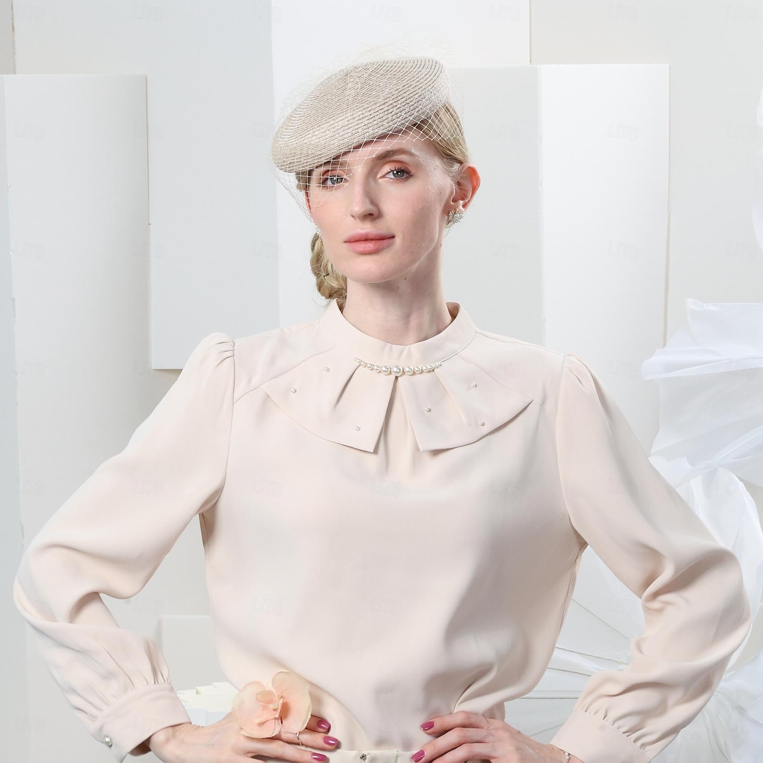 2025年 帽子 チュール ファイバー ベレー帽 山高帽 / クローシュ 帽子 麦わら帽子 結婚式 ティーパーティー エレガントな結婚式 チュール ヘッドピース ヘッドウェア  コレクション – $26.99 –P5