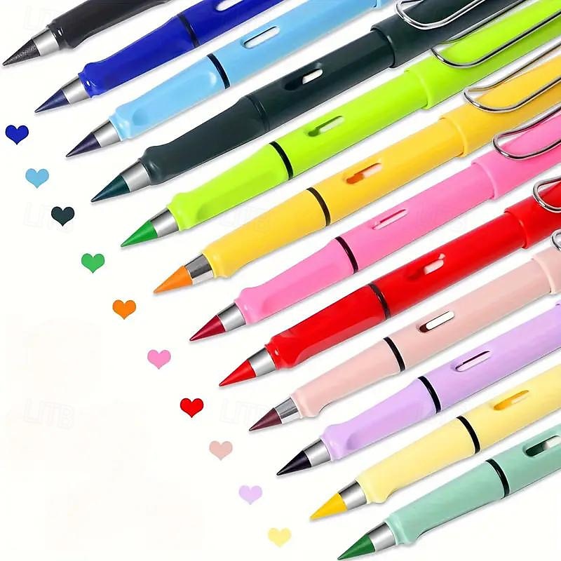 12 matite colorate cancellabili in stile posizione di mina Le penne colorate per bambini non affilano le matite da disegno degli studenti del 2025 a $11.99 –P1