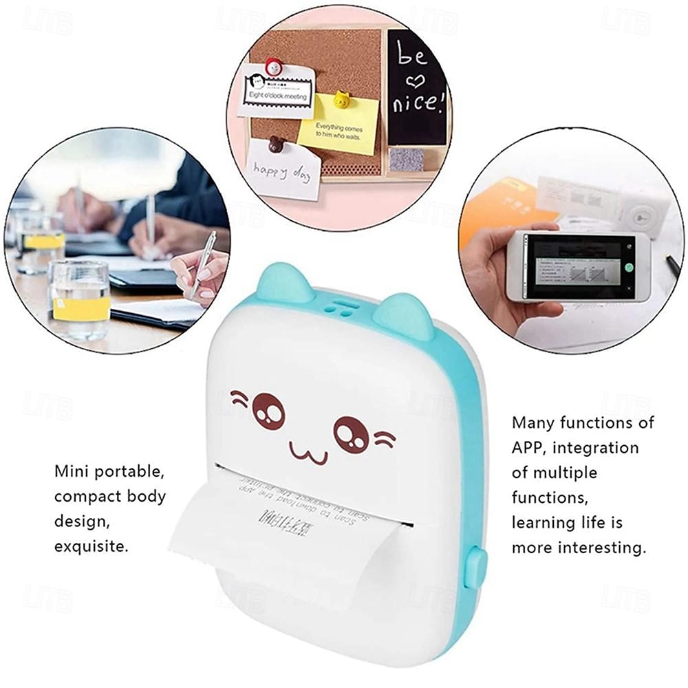 Mini Portable Pocket Mobile Thermal Printer Smart Inkless Printing Stickers Label Photo Wireless Bluetooth Printer 2025 - $33.99 –P5