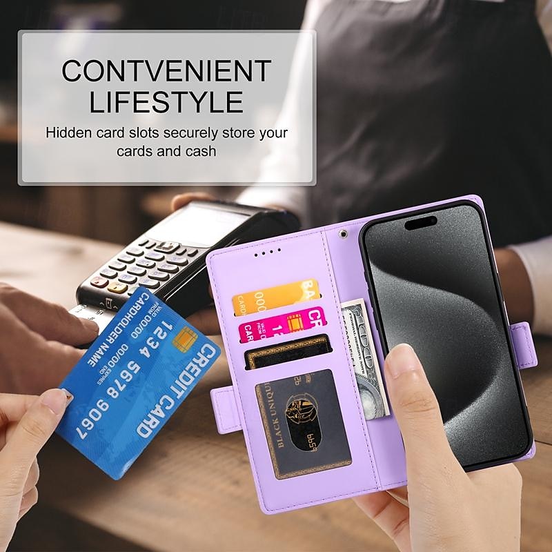 Phone Case For Samsung Galaxy A55 A35 A25 A15 5G A54 A34 A14 A73 A53 A33 A23 A13 A72 A52 A32 A22 A12 S25 Ultra Back Cover with Stand Holder Magnetic Card Slot Retro TPU PU Leather 2025 - $18.99 –P11