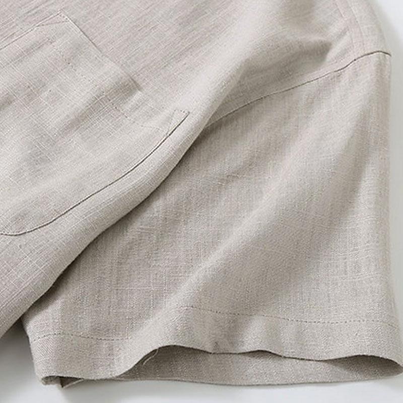 Miesten Paita Pellava paita Rento paita Button Up paita Puuvillainen paita Tavallinen Loma Katu Valkoinen Vaalean harmaa Tumman harmaa Beesi Lyhythihainen Sänkyjen avaus Kesä Vaatetus Painike alas 2025 - $36.99 –P8
