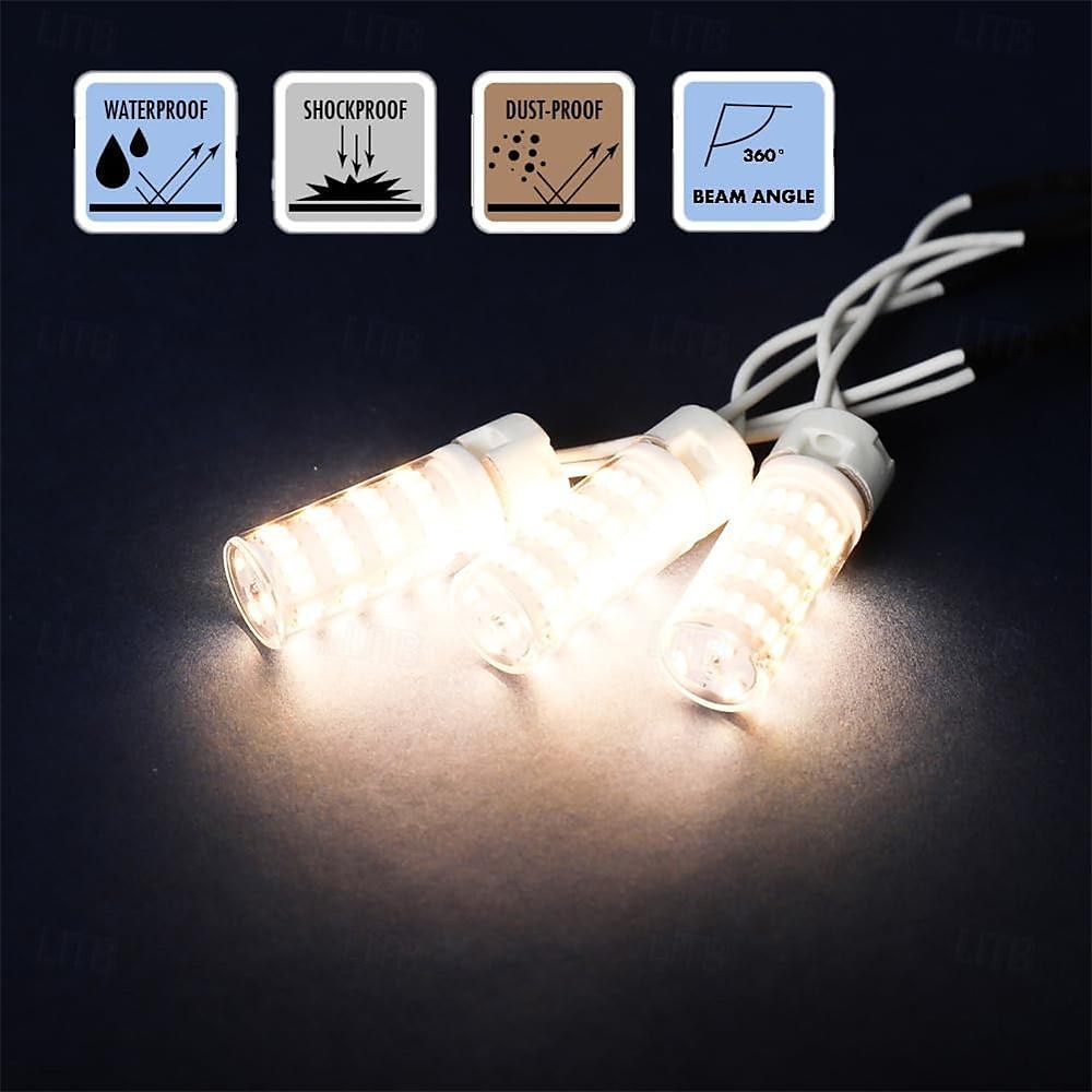 G4 Bi-pin LED Bulbs 5W 12V-24V 40W G4 Halogen Bulb Equivalent Warm White 3000K Non-Dimmable JC Type Bi-Pin Base G4 Light Bulb 10pcs 2025 - $62.99 –P4