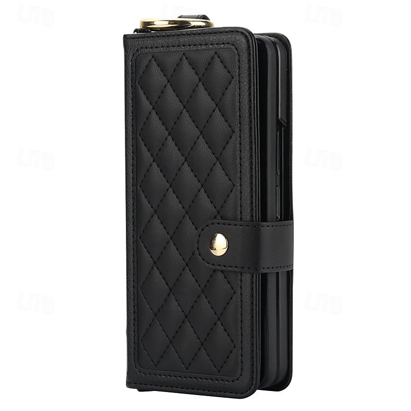τηλέφωνο tok Για Samsung Galaxy Z Διπλώστε 6 Z Fold 5 Z Fold 4 Z Fold 3 Πίσω Κάλυμμα με βάση στήριξης Μαγνητική με τον Lanyard Ρετρό TPU PU δέρμα 2025 - $28.99 –P6