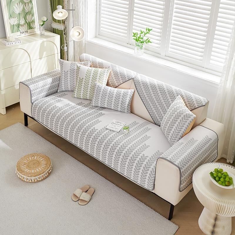Fishbone Chenille Sofa Mat Sofa Cushion Solid Color Non-slip Soft Comfy 2025 - $14.99 –P3