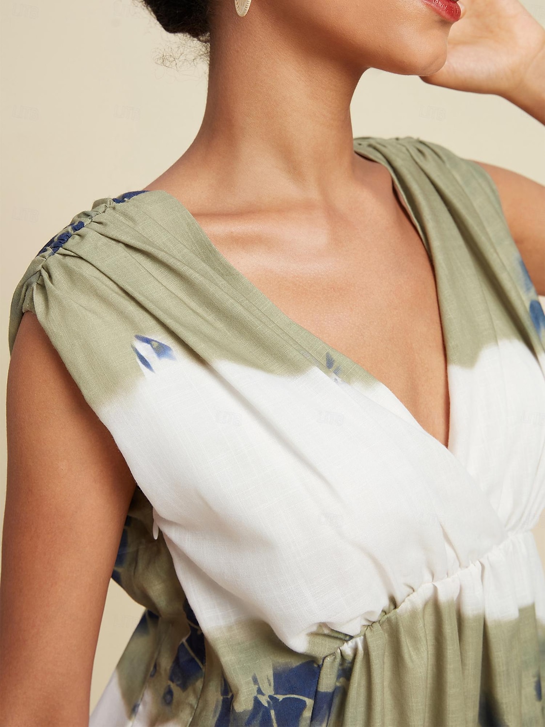 Per donna Abito Elegante Abito Lungo Maxi Abito Verde Senza Maniche Sfumatura Stampa Estate Scollo a V Vacanza Casual Quotidiano S M L del 2026 a $125.99 –P3