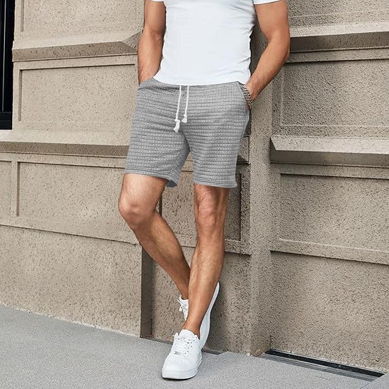 Herren Waffel-Shorts Sweatshorts Kurze Hose Shorts Kurze Hosen Sommer-Shorts Tasche Kordelzug Elastische Taille Glatt Komfort Kurz Sports Outdoor Täglich Ausgehen Modisch Brautkleider schlicht 2026 - $17.99 –P10