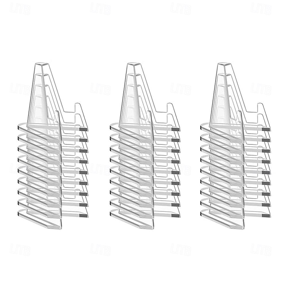 30 Packs Card Display Stand Sturdy and Stable Premium Acrylic Sports Card Holder Versatile Use Clear Mini Easel Stand for Challenge Coins PSA Graded Baseball Trading Cards(2.2 Inch) 2025 - $10.99 –P7