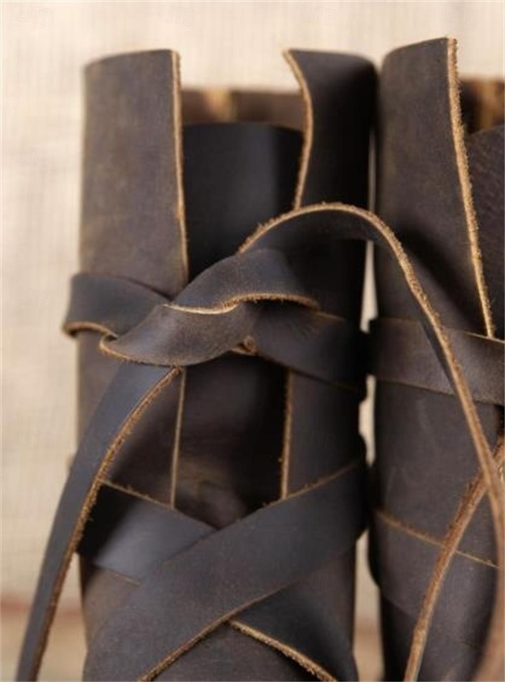 Retro Středověké Renesanční Boty Ploché jazzové boty Turn Shoes Pirát Viking Ranger Maškarní kostým Pánské Dámské Unisex Keltské Pirát předvečer Všech svatých Plesová maškaráda Večírek LARP Ren Faire 2025 - $50.99 –P4