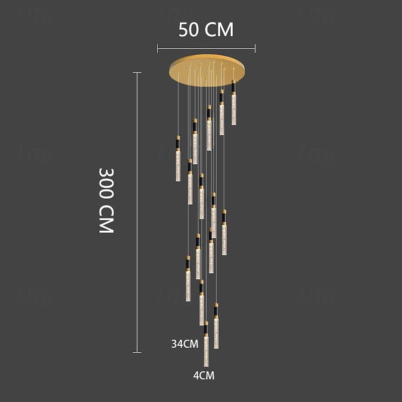 lampada a sospensione a led dimmerabile 35/84/50cm 3//5/8/10/12/15/18-luce lampadari di cristallo ingresso incasso plafoniera design cluster soggiorno bancone bar 85-265v dimmerabile solo con del 2025 a $168.99 –P7