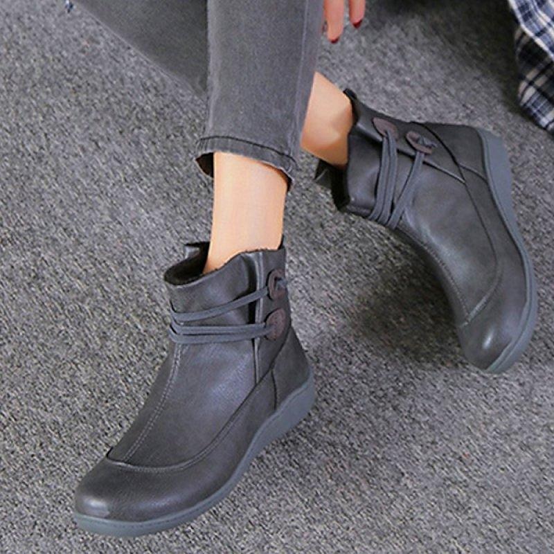 bottines décontractées marron pour femmes avec sangles à double boucle - chaussures confortables au quotidien pour l'automne et l'hiver de 2025 ? $29.99 –P3