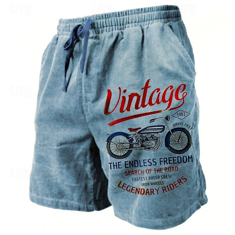 Men's Graphic Letter Motorcycle Shorts Summer Shorts Beach Shorts Mid Waist Streetwear Hawaiian Designer Casual Daily Holiday Drawstring Elastic Waist 3D Print Designer Clothing Apparel 2025 - $19.99 –P11