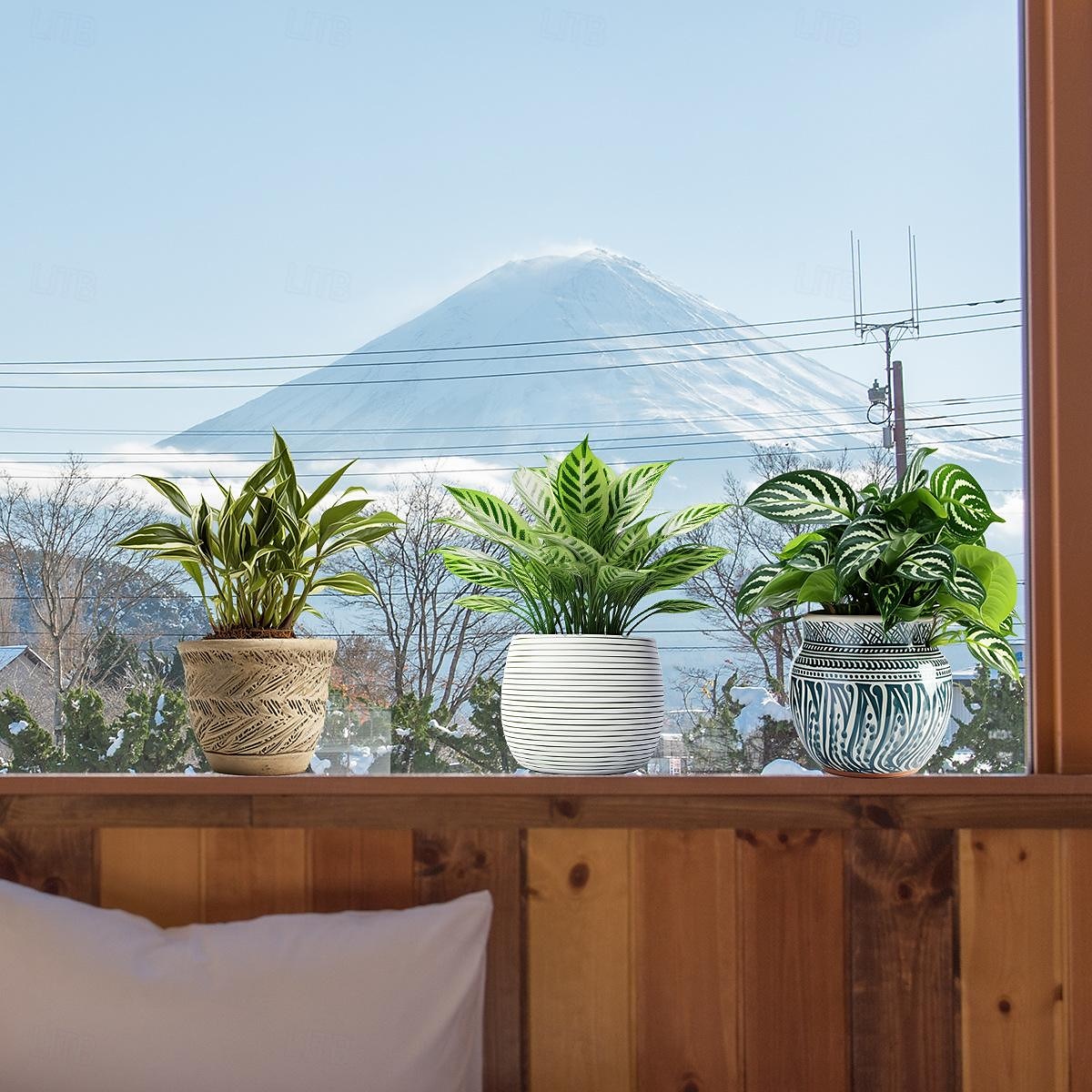 Calcomanías autoadhesivas de pared de plantas en 3D: calcomanías impermeables, resistentes a la suciedad y fáciles de despegar y pegar para sala de estar, dormitorio, cocina y oficina: transforme su 2025 - $10.99 –P4