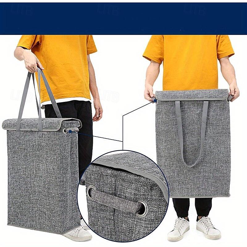 45l tunn tvättkorg med lock smal hand fin hand smutsig tvättkorg sovrum dagis hel korg förvaringspåse 2025 - $25.99 –P3