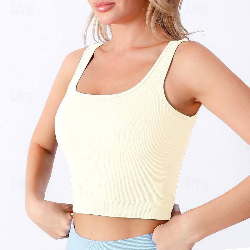 Per donna Canotta Scollo Tondo Leggero Confortevole Traspirante Sportivo Senza Maniche Sostegno leggero Gli sport Tinta unica Canotta Per Allenamento in Palestra Corsa Fitness Taglia piccola del 2025 a $17.99 –P1
