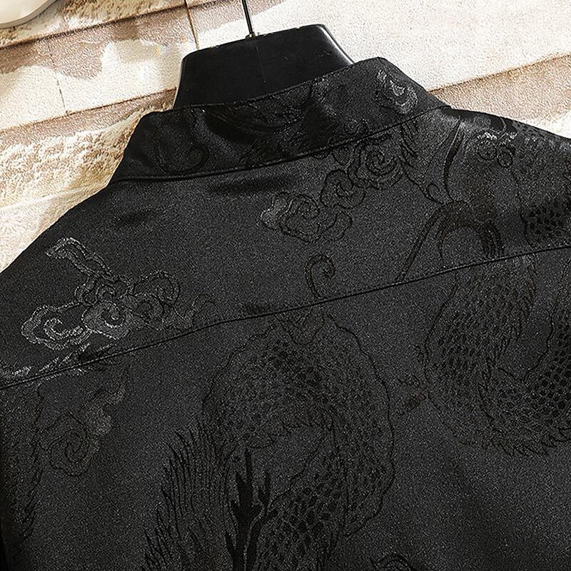 Per uomo Camicia Camicia con colletto cinese Camicia con colletto alla coreana Camicia Estiva Camicia casual Camicia con Bottoni Nero Bianco Rosso Grigio Manica Corta Semplice Collo alla coreana del 2025 a $32.99 –P11