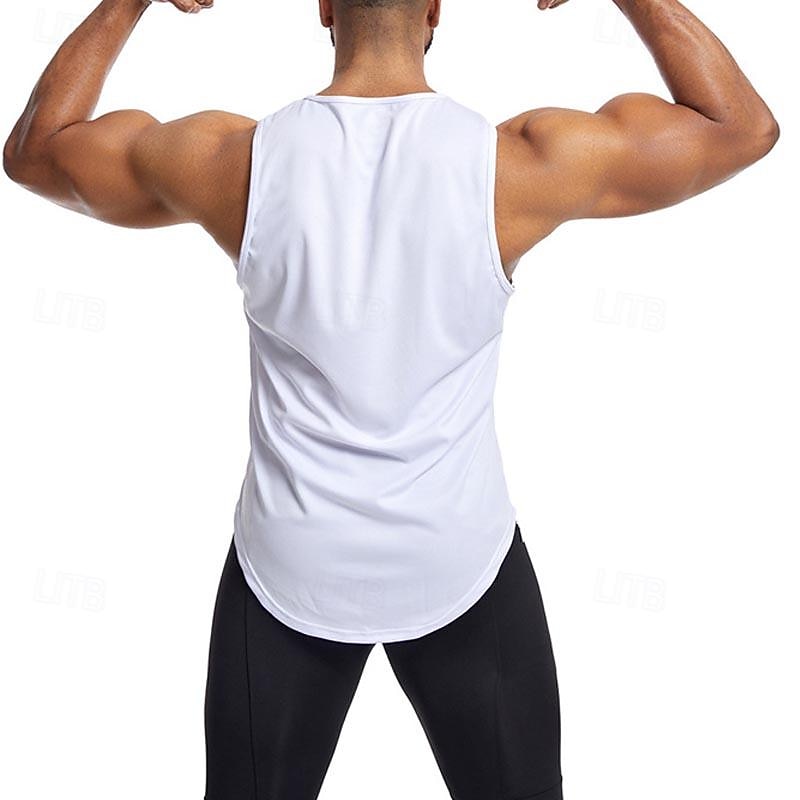 Homens Camisola de alças do exercício Regata de Corrida Regata para Academia Sem Manga Colete Casual Roupa Esportiva Cor Sólida Secagem Rápida Macio Respirável Treino de Ginástica Caminhada Cooper de 2025 por $7.99 –P12