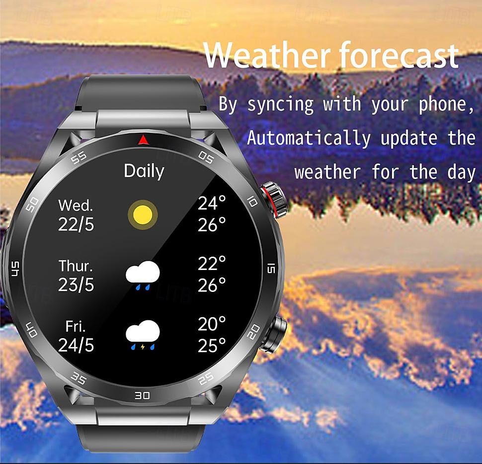iMosi ET450 Smart Watch 1.39 inch Smartwatch Fitness Running Watch Bluetooth ECG+PPG Temperature Monitoring Pedometer Compatible with Android iOS Women Men Long Standby Hands-Free Calls Waterproof IP 2025 - $71.99 –P17