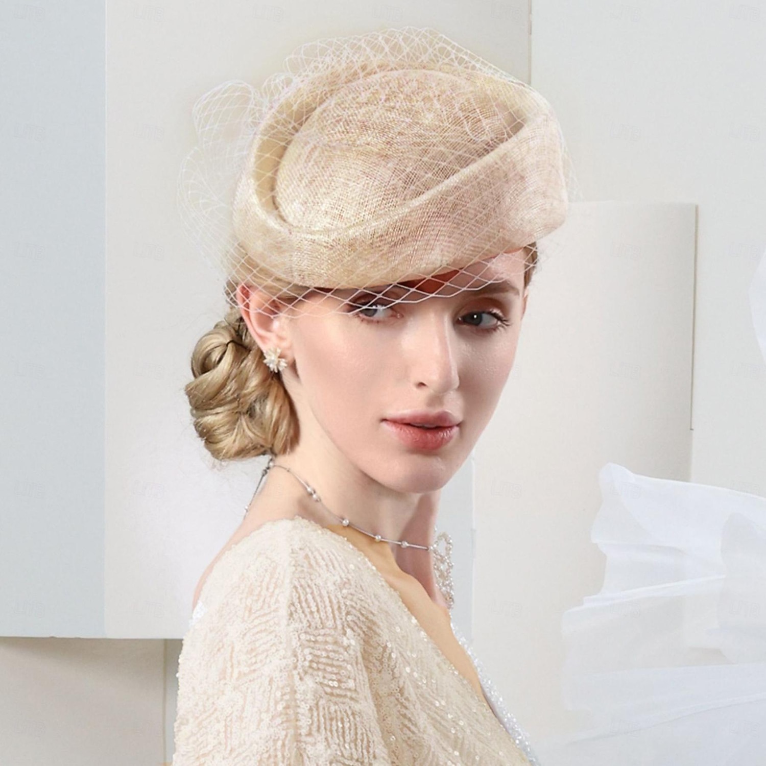 Hüte Sinamay Scheibenhut Pillbox-Hut Schleierhut Cocktail Abendgesellschaft Elegant Britisch Mit Schleife Tüll Kopfschmuck Kopfbedeckung 2026 - $51.99 –P16