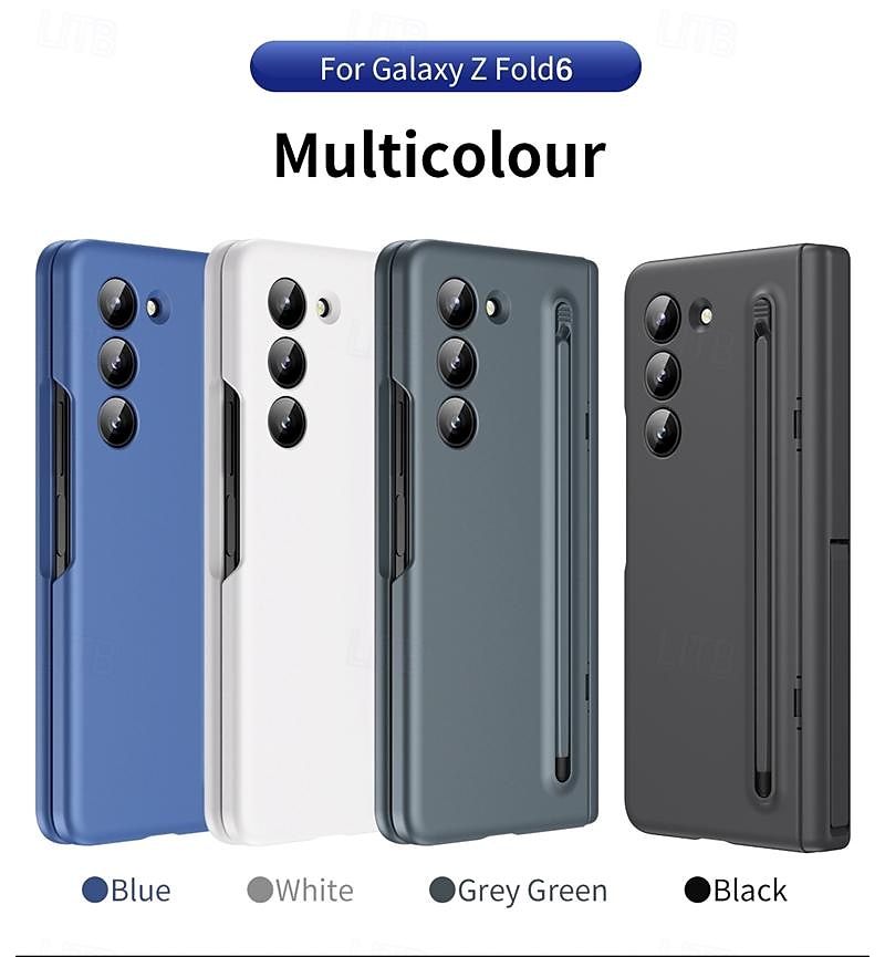 2025年 Samsung Galaxy Z Fold 6 Z Fold 5 Z Fold 4 Z Fold 3用のスタンドホルダーおよびスクリーンプロテクター付きバックカバー、フルボディ保護アーマーPC  コレクション – $31.99 –P11