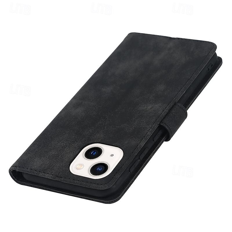 Phone Case For iPhone 15 Pro Max iPhone 14 13 12 11 Pro Max Plus Mini SE Wallet Case with Wrist Strap Kickstand Card Slot Retro TPU PU Leather 2025 - $18.99 –P9