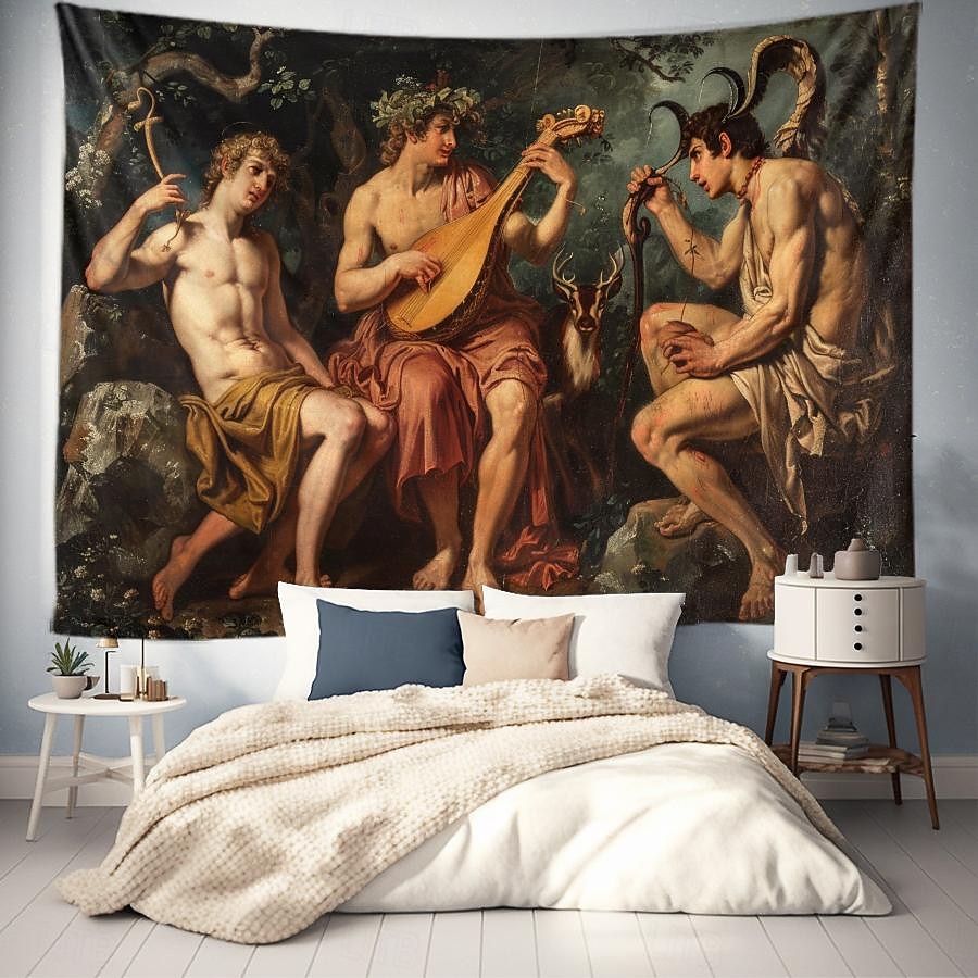 Apollo deus trippy mitologia grega pendurado tapeçaria arte da parede grande tapeçaria mural decoração fotografia pano de fundo cobertor cortina casa quarto sala de estar decoração de 2025 por $16.99 –P11