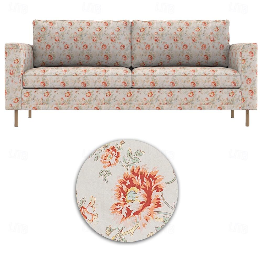 Capa de Sofá de 2 Lugares 3 Lugares 100% Algodão Capa Floral com Almofada de 2025 por $268.49 –P6