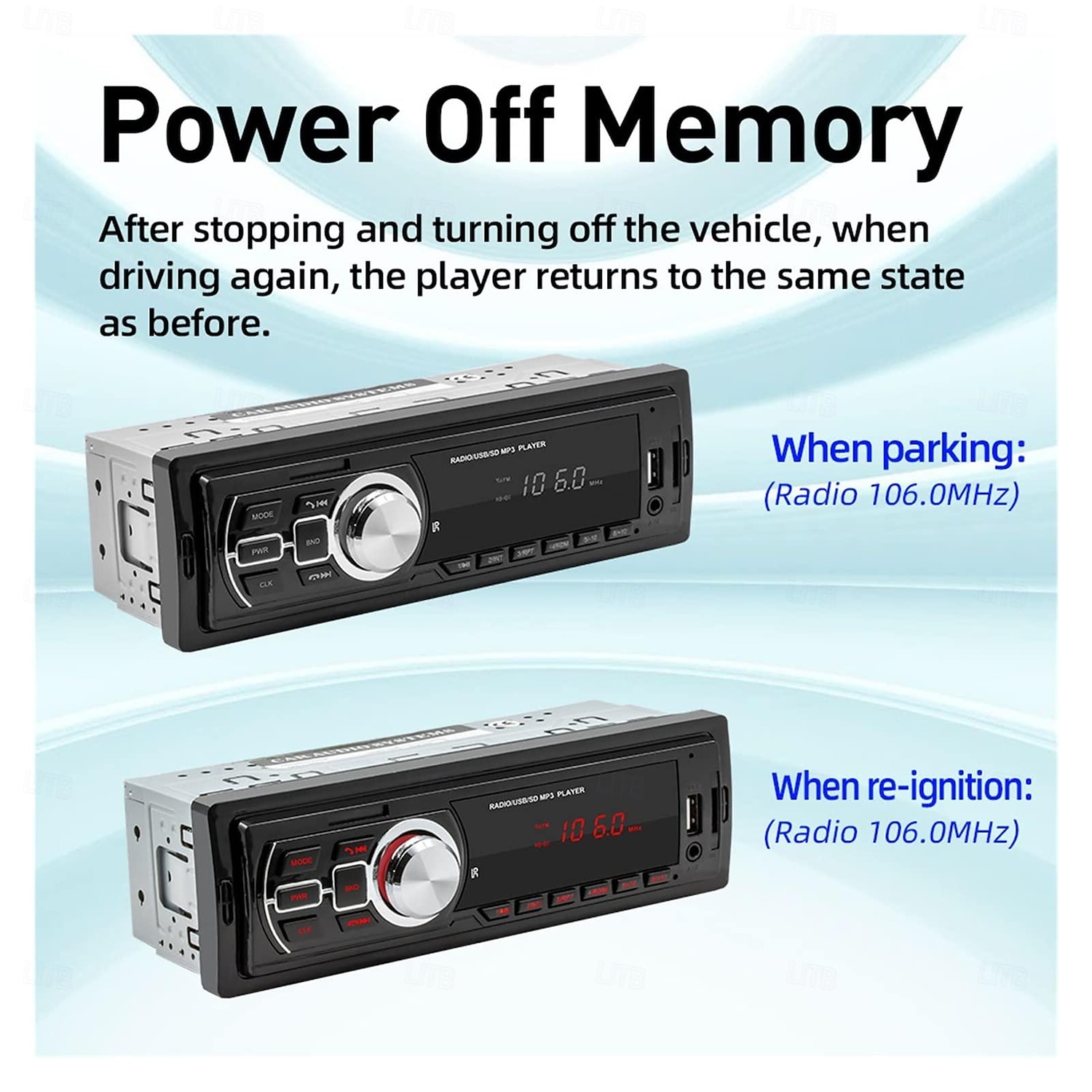 2025年 カーラジオ 1 DIN Bluetooth対応 AUX入力 TFカード Uディスク オートステレオ マルチメディアオーディオ MP3プレーヤー ヘッドユニット リモコン付き  コレクション – $43.99 –P6